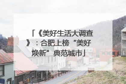 《美好生活大调查》：合肥上榜“美好焕新”典范城市