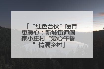“红色合伙”暖胃更暖心：新城街道阎家小庄村“爱心午餐”情满乡村