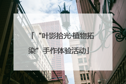 “叶影拾光·植物拓染”手作体验活动