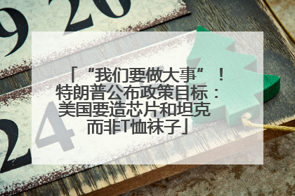 “我们要做大事”！特朗普公布政策目标：美国要造芯片和坦克 而非T恤袜子