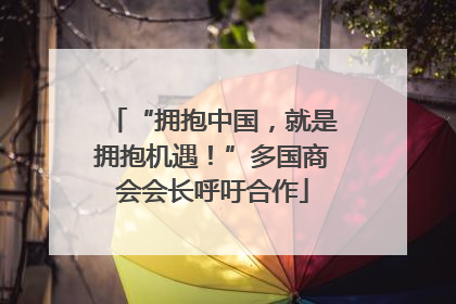 “拥抱中国，就是拥抱机遇！”多国商会会长呼吁合作