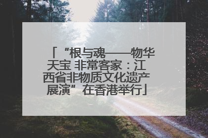 “根与魂——物华天宝 非常客家：江西省非物质文化遗产展演”在香港举行