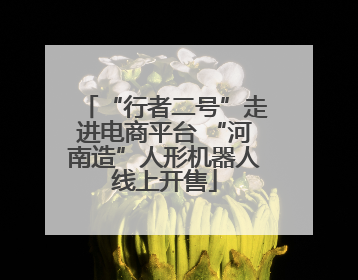 “行者二号”走进电商平台 “河南造”人形机器人线上开售