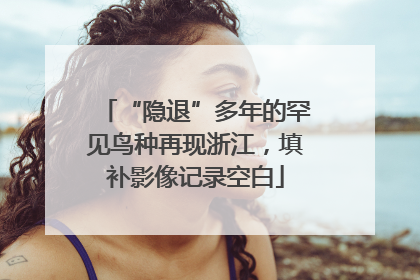 “隐退”多年的罕见鸟种再现浙江，填补影像记录空白