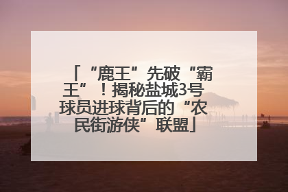 “鹿王”先破“霸王”！揭秘盐城3号球员进球背后的“农民街游侠”联盟