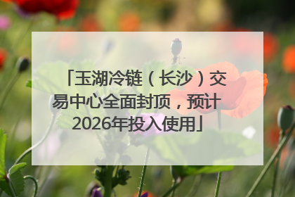 玉湖冷链（长沙）交易中心全面封顶，预计2026年投入使用