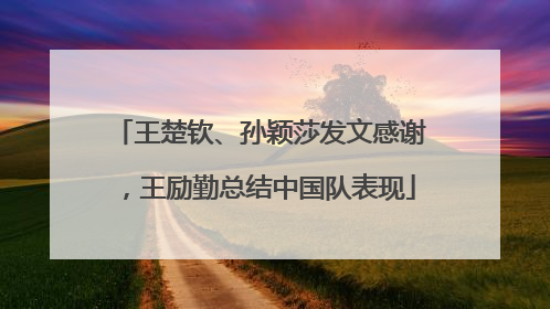 王楚钦、孙颖莎发文感谢，王励勤总结中国队表现