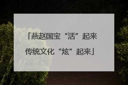 燕赵国宝“活”起来 传统文化“炫”起来