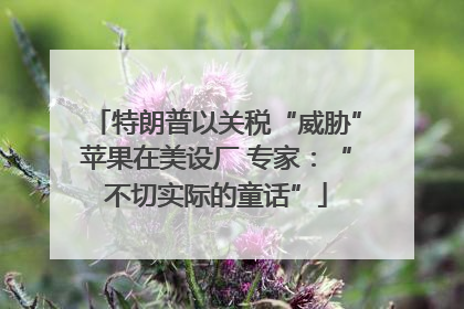 特朗普以关税“威胁”苹果在美设厂 专家：“不切实际的童话”