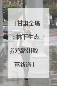 甘肃金塔：林下生态养鸡踏出致富新道