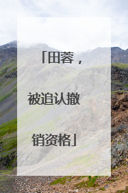 田蓉，被追认撤销资格