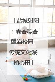 盐城射阳：囊香粽香飘溢校园 传统文化深植心田
