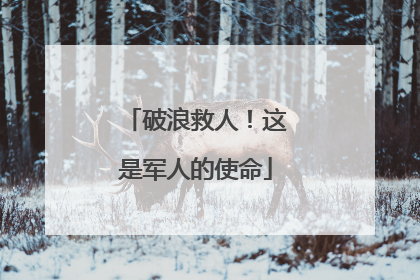 破浪救人！这是军人的使命