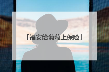 福安给葡萄上保险