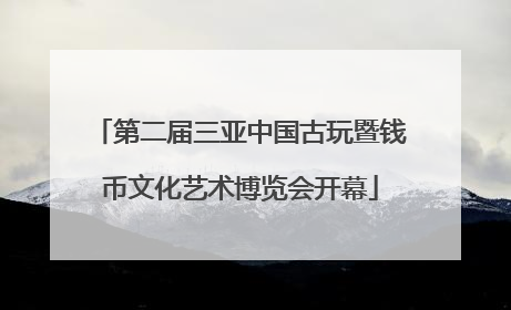 第二届三亚中国古玩暨钱币文化艺术博览会开幕
