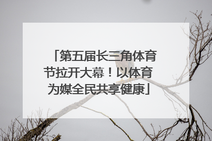 第五届长三角体育节拉开大幕！以体育为媒全民共享健康