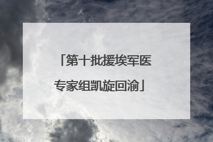 第十批援埃军医专家组凯旋回渝