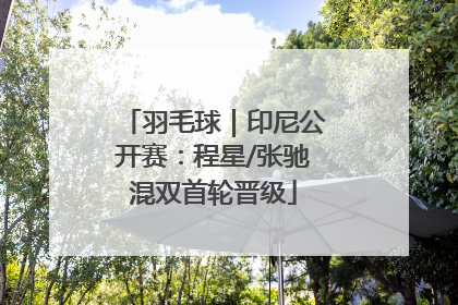 羽毛球｜印尼公开赛：程星/张驰混双首轮晋级