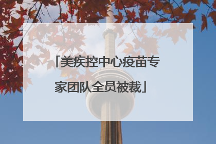 美疾控中心疫苗专家团队全员被裁