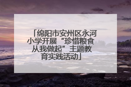 绵阳市安州区永河小学开展“珍惜粮食 从我做起”主题教育实践活动