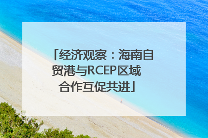 经济观察：海南自贸港与RCEP区域合作互促共进