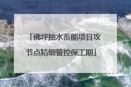 佛坪抽水蓄能项目攻节点精细管控保工期