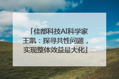 佳都科技AI科学家王凯：探寻共性问题，实现整体效益最大化
