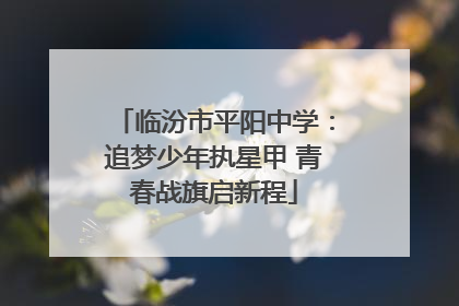 临汾市平阳中学：追梦少年执星甲 青春战旗启新程