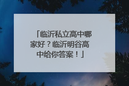 临沂私立高中哪家好？临沂明谷高中给你答案！