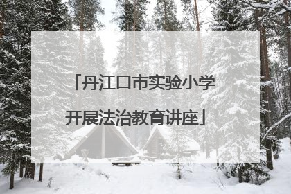丹江口市实验小学开展法治教育讲座