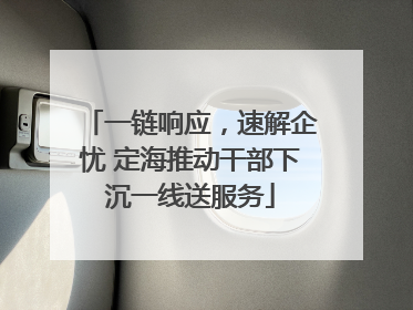 一链响应，速解企忧 定海推动干部下沉一线送服务