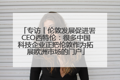 专访丨伦敦发展促进署CEO西特伦：很多中国科技企业正把伦敦作为拓展欧洲市场的门户