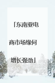 东南亚电商市场缘何增长强劲