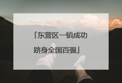 东营区一镇成功跻身全国百强