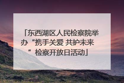 东西湖区人民检察院举办“携手关爱 共护未来”检察开放日活动
