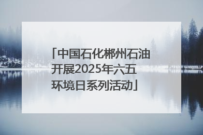 中国石化郴州石油开展2025年六五环境日系列活动