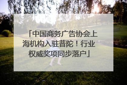 中国商务广告协会上海机构入驻普陀！行业权威奖项同步落户
