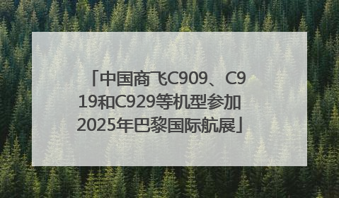 中国商飞C909、C919和C929等机型参加2025年巴黎国际航展