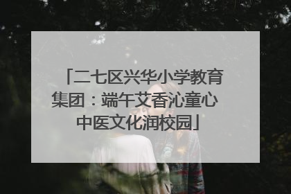 二七区兴华小学教育集团：端午艾香沁童心 中医文化润校园