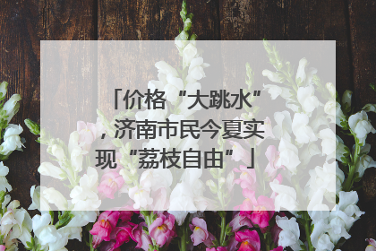 价格“大跳水”，济南市民今夏实现“荔枝自由”