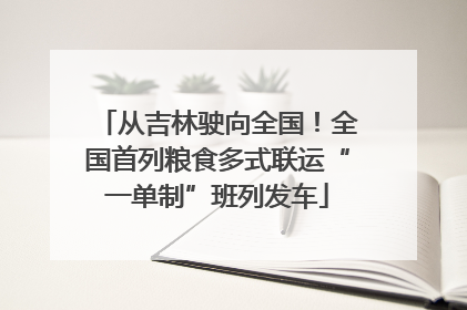 从吉林驶向全国！全国首列粮食多式联运“一单制”班列发车