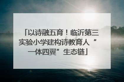 以诗融五育！临沂第三实验小学建构诗教育人“一体四翼”生态链