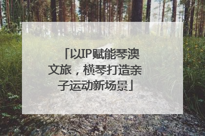 以IP赋能琴澳文旅，横琴打造亲子运动新场景