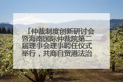 仲裁制度创新研讨会暨海南国际仲裁院第二届理事会理事聘任仪式举行，共商自贸港法治建设新路径
