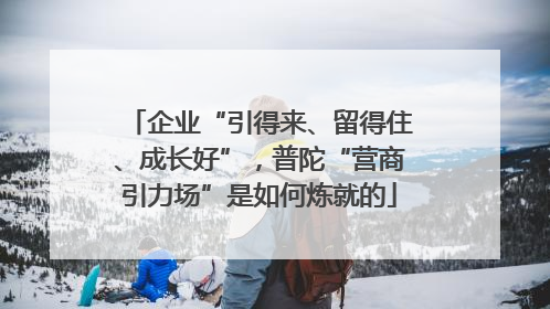 企业“引得来、留得住、成长好”，普陀“营商引力场”是如何炼就的