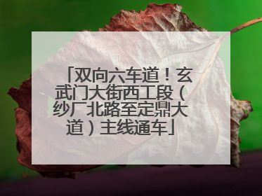 双向六车道！玄武门大街西工段（纱厂北路至定鼎大道）主线通车