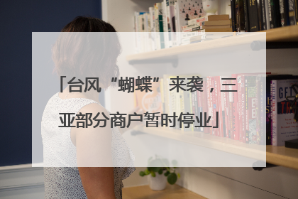 台风“蝴蝶”来袭，三亚部分商户暂时停业