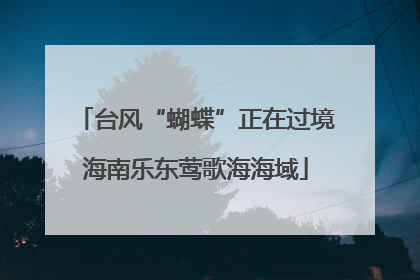 台风“蝴蝶”正在过境海南乐东莺歌海海域