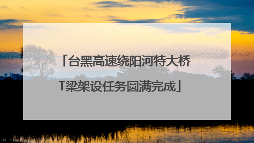 台黑高速绕阳河特大桥T梁架设任务圆满完成