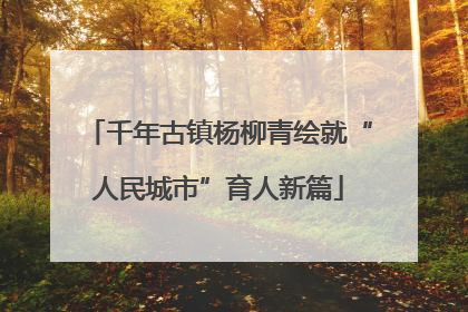千年古镇杨柳青绘就“人民城市”育人新篇